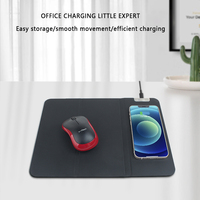Tapis de souris chauffant à chargement sans fil, tapis de bureau pour ordinateur, charge rapide pour téléphone portable, pliable, multifonction