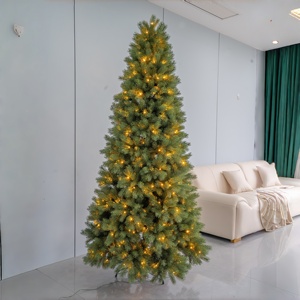 Pre-lit năng lượng mặt trời Powered Cây giáng sinh nhân tạo đầy màu sắc LED đèn sống động như thật tán lá Dễ dàng thiết lập lễ hội Glow sử dụng trong nhà kỳ nghỉ - Product Image 1