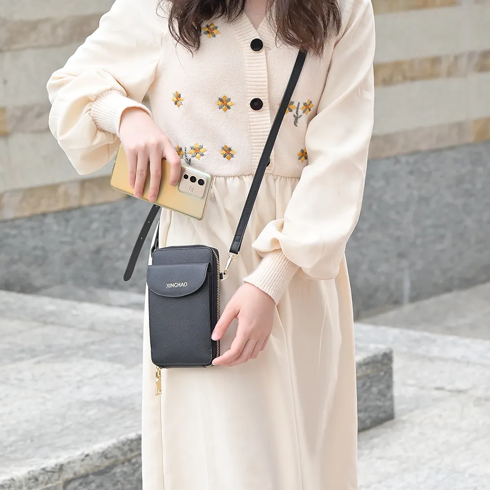 Women Luxury Leather Mini Single Shoulder Bag Mini Crossbody Messenger Bags Promotional Custom Phone Cross Body Handbags