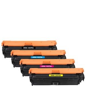 Cartouches de toner neuves avec puce de remplacement pour cartouches de toner <span class=keywords><strong>HP</strong></span> <span class=keywords><strong>650A</strong></span> compatibles avec les imprimantes Enterprise M750 M750dn M750n CP5525xh BKCMY - Product Image 3