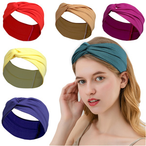 Bandeaux de sport pour femmes, vente en gros, accessoires de cheveux croisés - Product Image 2