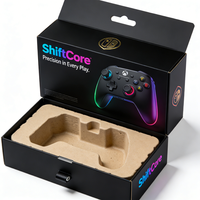 Scatola in Cartone Ondulato per Controller di Gioco, Imballaggio Robusto con Inserto per Conservare il Gamepad Cablato e Garantire il Trasporto Sicuro