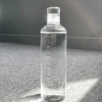 Vente en gros 500 ml sans BPA LOGO personnalisé bouteille d'eau en verre avec marqueur de temps pot en verre