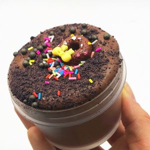 Slime souple DIY sur le thème alimentaire avec boules de mousse, tranches de beignets et pépites - Jouet souple en plastique et argile - Product Image 6