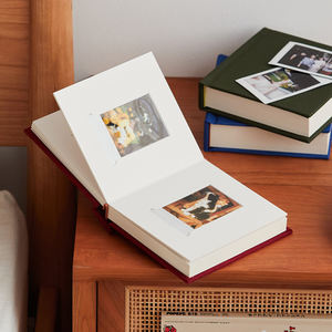 Haute qualité Mini 4x6 pour <span class=keywords><strong>Polaroid</strong></span> tissu fente pour carte Album <span class=keywords><strong>Photo</strong></span> PET sans acide Album <span class=keywords><strong>Photo</strong></span> PVC PU fermeture liant Logo personnalisé - Product Image 2