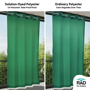 Cortinas Impermeables Verdes de Primera Calidad para Exteriores con Elegancia Contemporánea para Patios, Balcones y Terrazas - Product Image 2