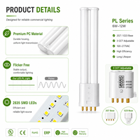Lámpara LED PL de Fábrica 12W 8W 6W 2G7 G23, Ángulo de Haz de 360 Grados, CCT 2700K-6500K, AC100-277V, Lámpara de Ahorro de Energía para Iluminación de Techo