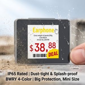 Etiqueta Electrónica de Precio Digital TOCVUE SLIM-154BWRY de 1.54 Pulgadas, Mini BWRY de 4 Colores, con Tinta Electrónica para Exhibición Compacta en Comercios Minoristas - Product Image 1