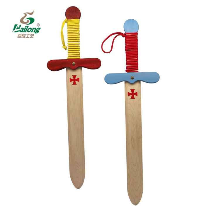 Factory Custom Wooden Toy Swords Knife Colorful Gift Souvenir Children Wooden Handicraft