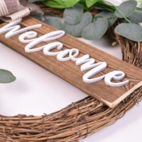 Guirlande de bienvenue GY BSCI, article tendance, décoration de printemps, feuilles d'eucalyptus en soie, tulipes artificielles