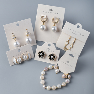 Etiquetas Personalizadas <span class=keywords><strong>de</strong></span> Cartón para Exhibición <span class=keywords><strong>de</strong></span> Pendientes, Papel con Logotipo Impreso, Joyerí<span class=keywords><strong>a</strong></span>, Embalaje, Tarjeta <span class=keywords><strong>de</strong></span> Papel, Soporte Sostenible - Product Image 1