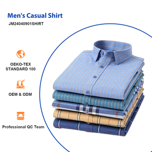 Camicia da Uomo di Lusso, Produzione Professionale su Misura, in Cotone a Righe, Manica Lunga, Casual per Ufficio e Lavoro - Product Image 1