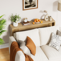 Table console de style naturel de 53 pouces, construction entièrement en bois, plateau épais et solide, table étroite pour l'entrée, le salon ou le couloir