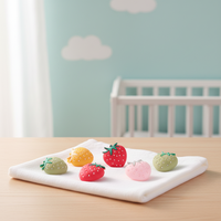 Perles en silicone SHUXIN Macaron Fraise sans BPA pour la dentition des bébés, bijoux DIY, cadeaux de fête, perles en vrac
