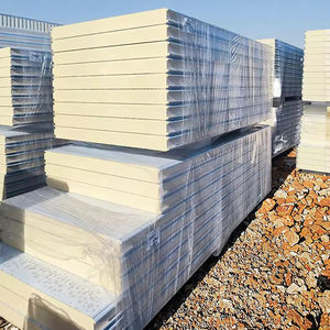 Panneau sandwich <span class=keywords><strong>en</strong></span> polyuréthane pour toiture, mur, chambre froide, moderne, 2200 mm, panneaux extérieurs <span class=keywords><strong>en</strong></span> briques 3D, aluminium, résistant au feu et à l'eau - Product Image 2