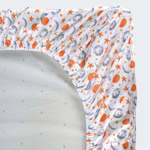 <span class=keywords><strong>Baby</strong></span>-Bettlaken Wasserdichte <span class=keywords><strong>Baby</strong></span> blätter aus Baumwolle und Bambus faser Benutzer definierte Mini-Babybettlaken mit Tier druck - Product Image 5