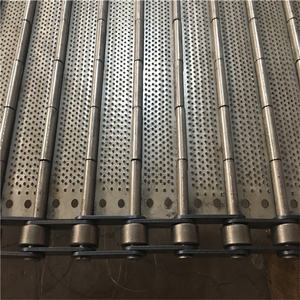 Roestvrijstalen Scharnierende Plaat Gaasband Geperforeerde Kettingschakelplaat Transportband Voor Levensmiddelenwinkel En Drankenindustrie - Product Image 3