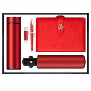 Custom Business Gift <b>Set</b> for Employee Appreciation Corporate Event Promotional Bulk Wholesale with Thermos <b>Notebook</b> Pen Umbrella - Product Image 1