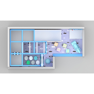 Solución Llave en Mano: Equipo Modular de Juegos Interior Seguro para Niños Pequeños, con Bloques Suaves y Mini Tobogán para Centros Preescolares - Product Image 2