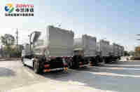 Dongfeng D9-Camion à ordures compacteur manuel 4x2 Hyundai Sanitation Vehicle avec compartiment moteur/moteur amovible