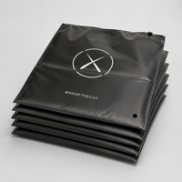 Sac d'emballage alimentaire écologique en plastique avec fermeture éclair et poignée, portable, pour vêtements de mode, vente au détail et expédition