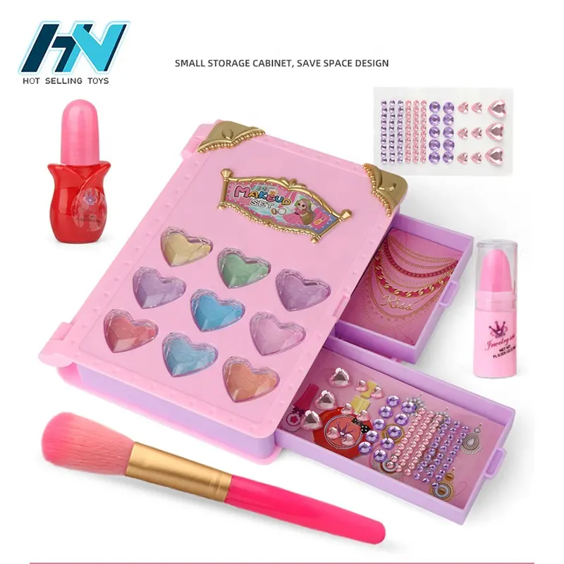 Huuoo — coffret de maquillage pour filles, 5 pièces, non toxique, produits cosmétiques pour enfants