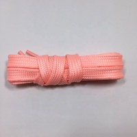 Lacets plats tubulaires tressés lumineux de haute qualité, 10 mm de large, en coton et polyester, avec embouts transparents pour chaussures de sport et d'extérieur