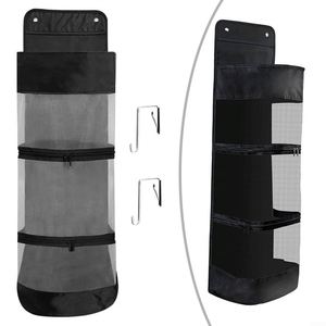 Bolsa de almacenamiento de pelotas de malla para montar en la pared, organizador colgante para equipos deportivos, soporte para baloncesto, fútbol, ​​voleibol, estante para puerta, color negro - Product Image 2
