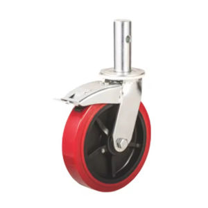Roulettes de chantier avec frein, vente directe d'usine, qualité supérieure, roulettes industrielles en PU+PP - Product Image 2