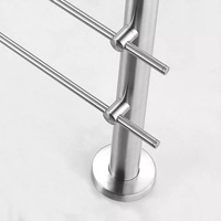 Support de tube de rampe d'escalier en acier inoxydable pour main courante et barre de rampe