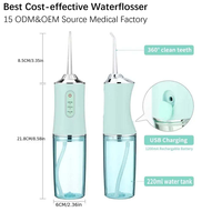 2Factory Custom 220ml 3 Modes Portable IPX7 Waterproof Dental for Teeth Whitening Dental Plaque Cordless Tooth