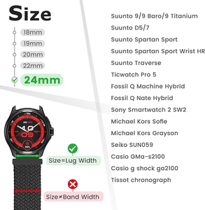สายนาฬิกา 20 มม. สำหรับ Garmin Vivoactive 6/Vivoactive 5/Garmin Venu/Venu Sq 2/Forerunner 55/165/645/245 Music สายนาฬิกายืดหยุ่น - Product Image 2