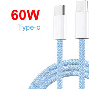 Cavo Dati USB-C da 1m 60W per <span class=keywords><strong>iPhone</strong></span> 15 16 17 Pro Plus MAX, Cavo di Ricarica Rapida USB-C a Tipo C in Nylon Intrecciato - Product Image 5