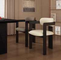 Set di Sedie da Ristorante in Legno Massello di Design Minimalista Italiano Nordico, Sedie per Ristoranti e Caffetterie con Schienali Confortevoli