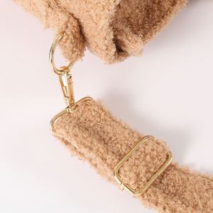 High Quality Custom DIY Winter Fashion Teddy Embroidery Letter Tote Handbags <b>Large</b> Capacity Waterproof Portable Shopping Bags - Product Image 3