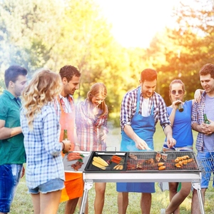 <span class=keywords><strong>Barbecue</strong></span> au <span class=keywords><strong>charbon</strong></span> de bois pliable portable en acier inoxydable complet, cuisinière de camping en acier inoxydable pour pique-nique - Product Image 6