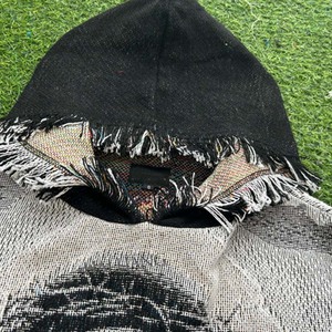 Sudadera con capucha de tapicería personalizada para hombre, talla grande, suéteres tejidos con capucha, fabricante, sudaderas con capucha de tapicería de peso pesado con borlas para hombre - Product Image 4