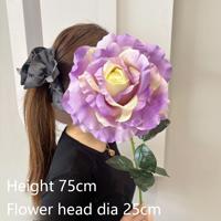 Fleur artificielle à tige unique de la série violette en gros, accessoires pour arrangements floraux, plante pour la décoration de mariages, de maisons et d'événements