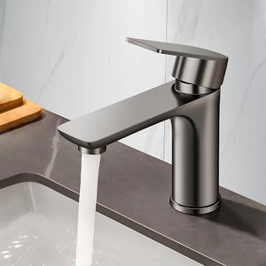 आधुनिक 304 स्टेनलेस स्टील पानी नल डेक घुड़सवार एकल छेद बाथरूम नल गर्म ठंडा पानी बेसिन नल गर्म ठंडा पानी बेसिन नल - Product Image 1