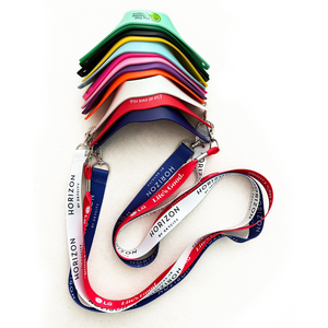 Custom Logo Polyester Neck Strap Hand Free Wine Glass Cup Holder Lanyard