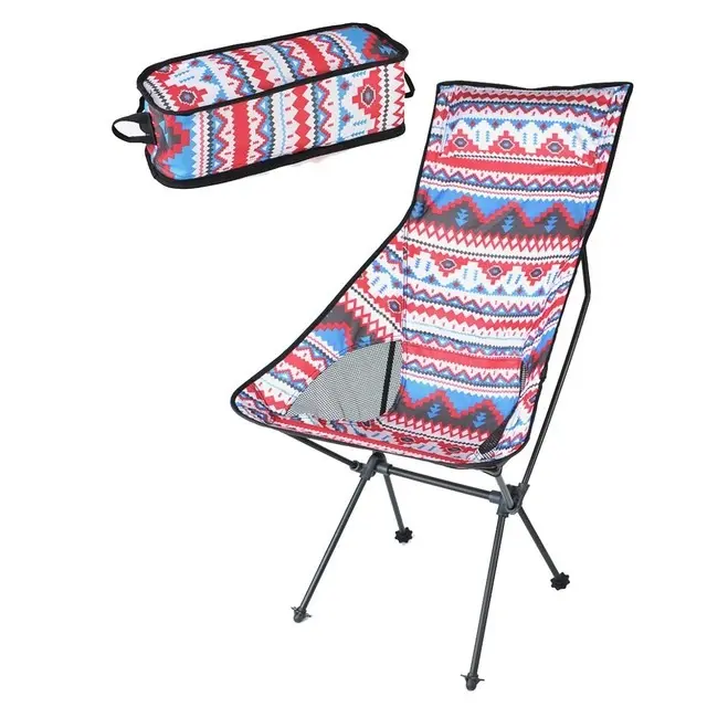 במלאי קל משקל ירח כיסא מתקפל HighBack קמפינג כיסא נייד חיצוני חוף כיסא