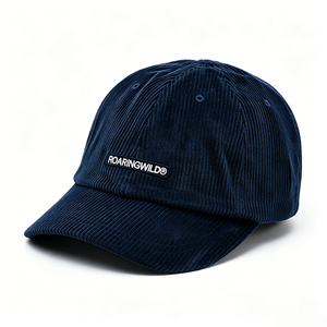 Custom Logo Corduroy Baseball Cap Unisex Navy Blue Unstructured <b>Dad</b> <b>Hat</b> Embroidered Patch Vintage Soft Crown Streetwear - Product Image 5