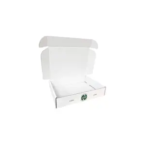 लोगो मुद्रित पेशेवर कारखाने लोकप्रिय सादे सफेद ब्राउन क्राफ्ट पर्यावरण नालीदार छोटा सा उपहार मेलर सीडी शिपिंग बॉक्स