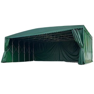 Auvent coulissant de grande taille pour extérieur Qiteng, structure en acier, revêtement PVC, imperméable, rétractable, mobile, pour garage et abri de voiture - Product Image 5