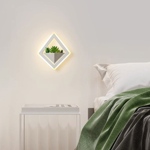 Appliques murales LED modernes et minimalistes à motif végétal vert pour la décoration intérieure, chambre à coucher, chevet, hôtel, salle à manger, chambre d'enfant - Product Image 3