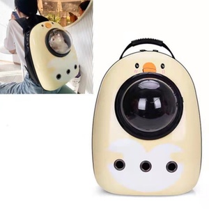 <span class=keywords><strong>Mochila</strong></span> transportadora de mascotas única y portátil de PU <span class=keywords><strong>con</strong></span> cremallera, diseño de cápsula espacial para gatos y cachorros - Product Image 3