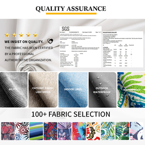 迅速発送 カスタムプリント 2ピース アウトドアクッションセット まとめ買い 布製ランバーピロー＆シートクッション ソファクッション - Product Image 5