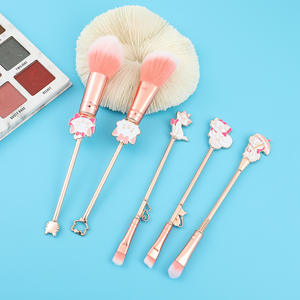 5 pièces rose dessin animé Marie chat maquillage pinceau ensemble pour filles belle métal ombre à paupières pinceau poudre brosse - Product Image 2