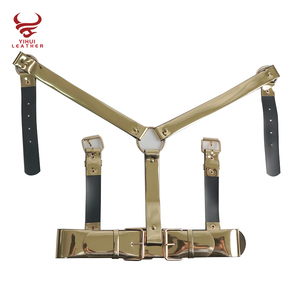 Ceinture Corset Unisexe Personnalisée Dorée pour Adultes, Ceinture à Bretelles Punk Dorée pour Femmes, Ceinture de Chasteté Sexy Dorée pour Filles - Product Image 2