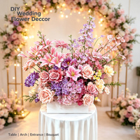 Rangos de Flores Artificiales de Colores Surtidos al por Mayor para Decoración de Pasillos de Boda, Escenarios de Compromiso, Mesas de Banquete y Simulación Floral de Suelo